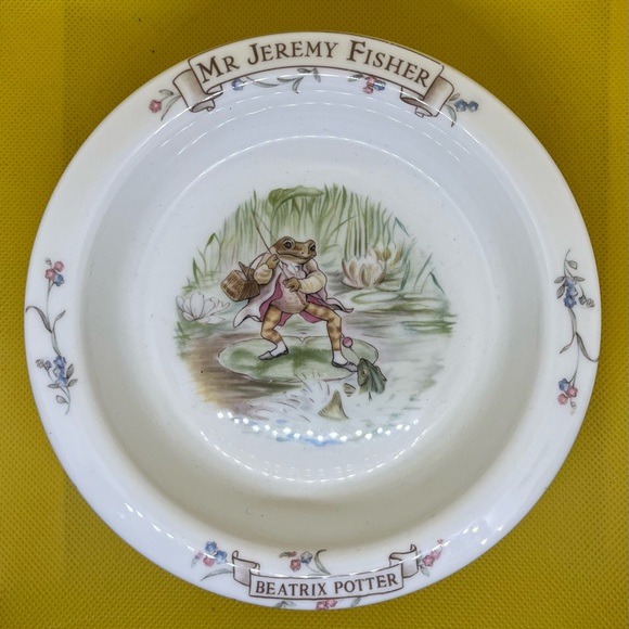 Royal Albert Beatrix Potter Mr. Jeremy Frog Fisher Cereal Bowl 1986 - Picture 1 of 2